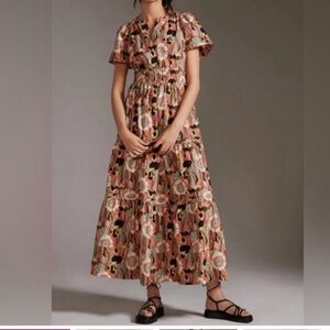 Anthropologie Maeve The Somerset Maxi Dress pink